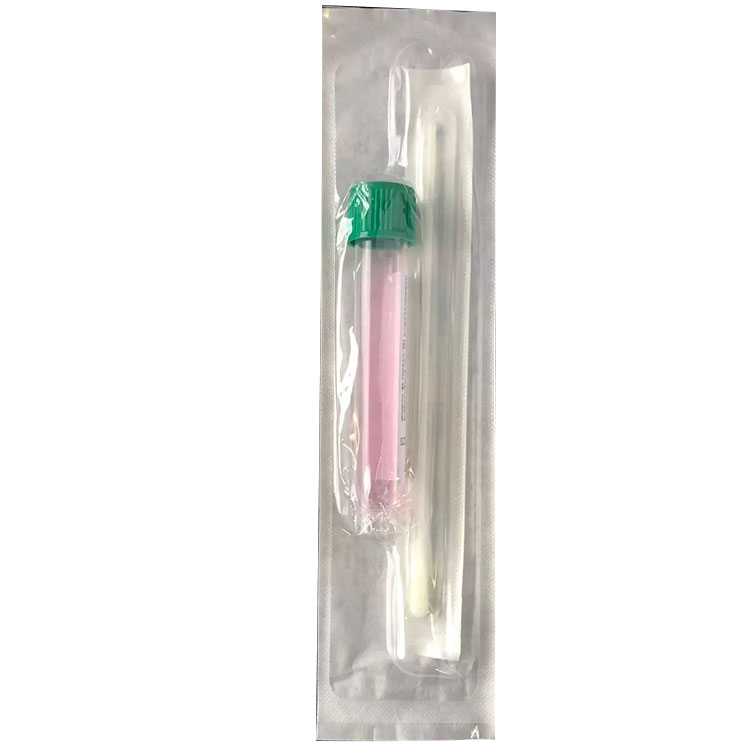 Coleta de tubo de cotonete para teste nasal flocado